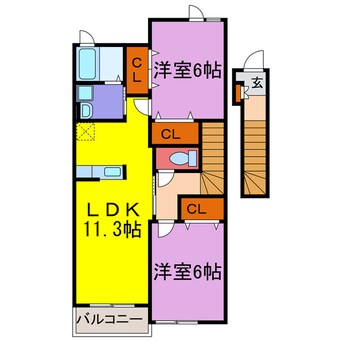 間取図 エクセルシアA・B・C