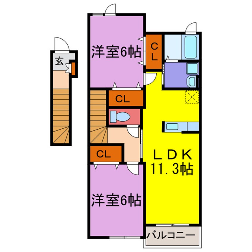 間取図 エクセルシアA・B・C