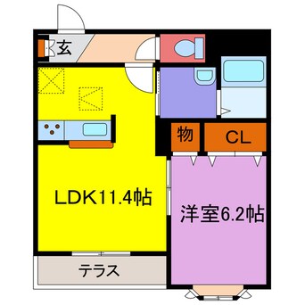 間取図 カルムリー福崎Ｂ･Ｃ