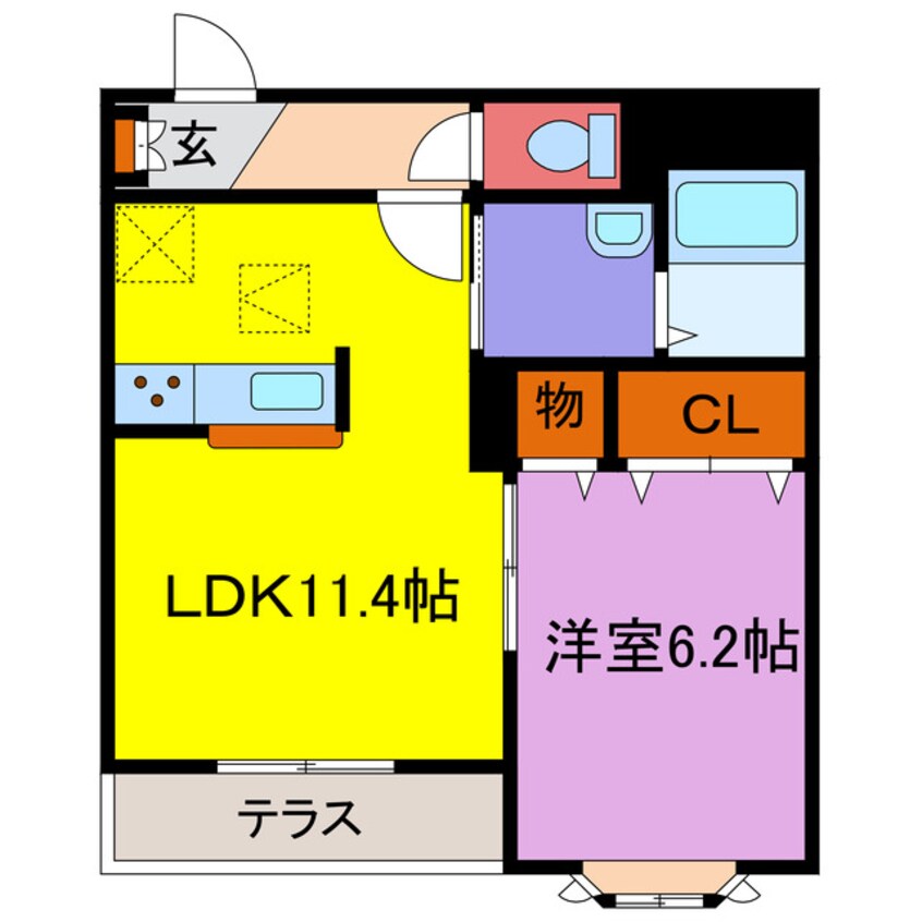 間取図 カルムリー福崎Ｂ･Ｃ