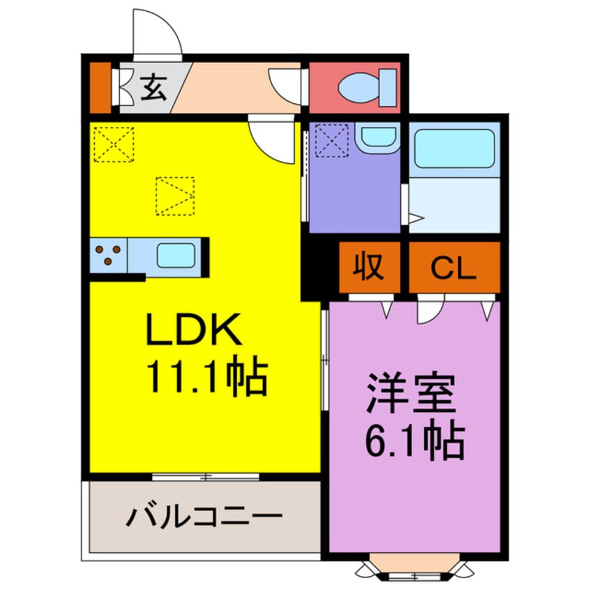 間取図 カルムリー福崎Ｂ･Ｃ