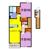 ブリランテ　ウノ・ドゥエ・トレ 2LDKの間取り
