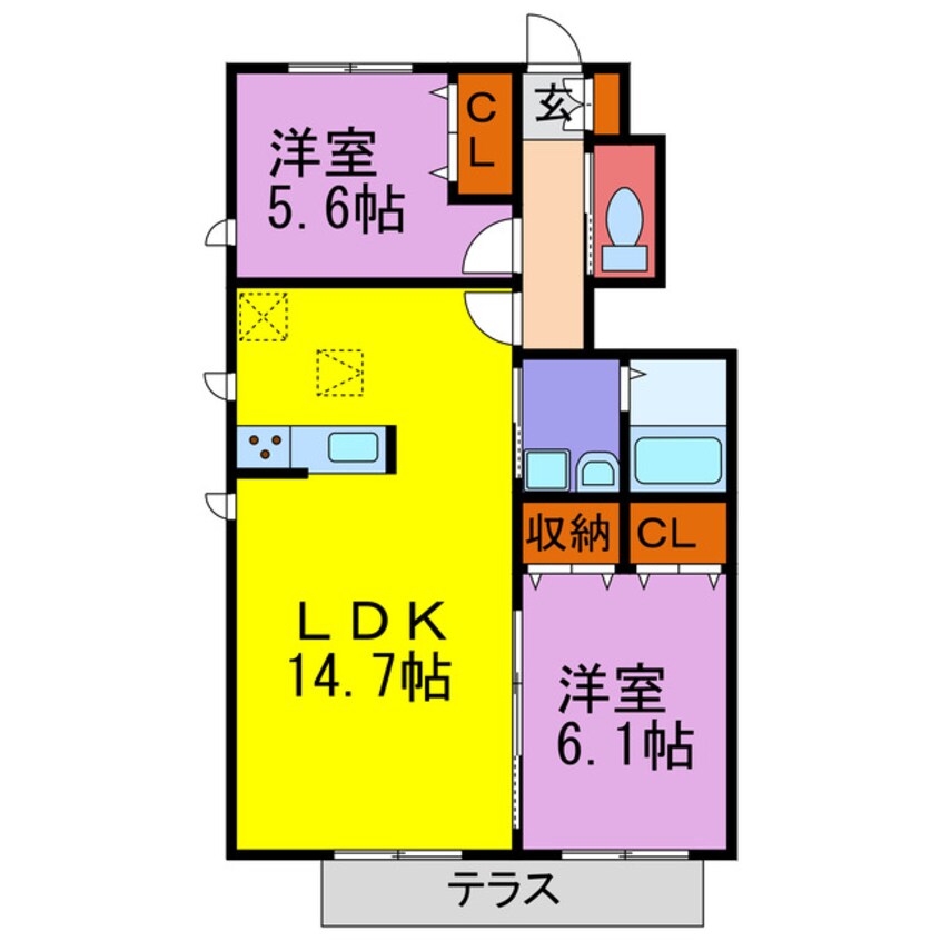 間取図 メゾン福渡