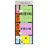 大崎荘 2Kの間取り