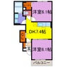 アプローズA・B 2DKの間取り