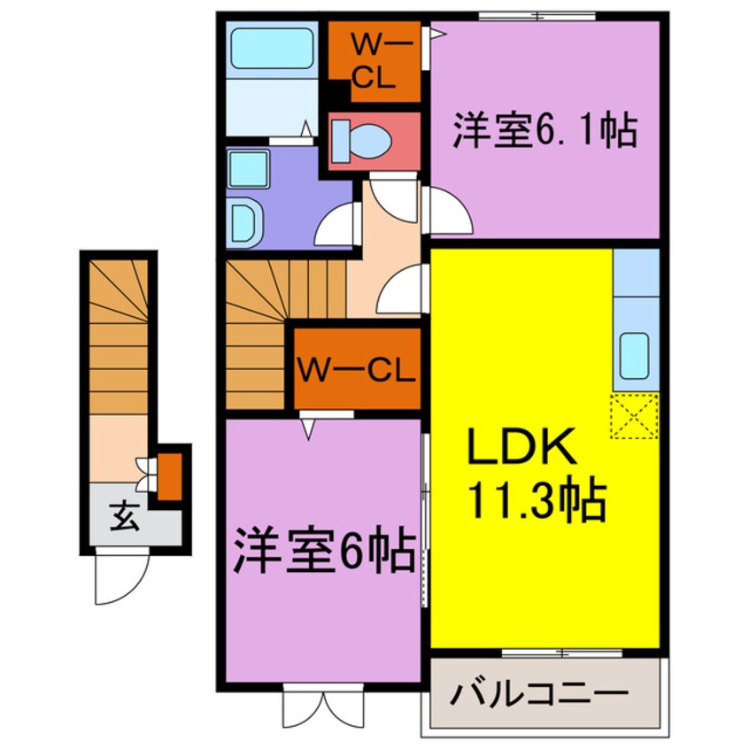 間取図 アプローズA・B