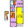 アウローラＭ 2LDKの間取り