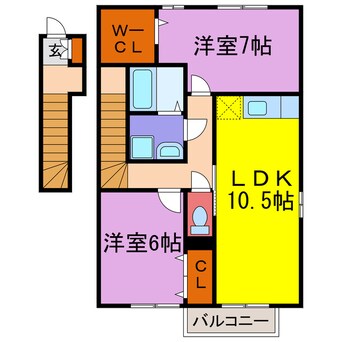 間取図 リバーサイド市川A・B
