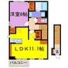 ファイン　コルソⅡ・Ⅲ 1LDKの間取り