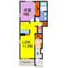 ファイン　コルソⅡ・Ⅲ 1LDKの間取り