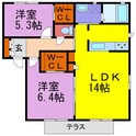 カルムリー溝口駅前の間取図