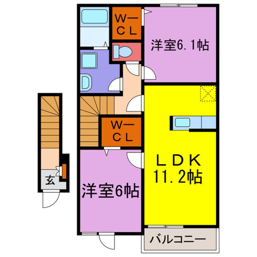 間取図 サンリット福崎Ⅰ・Ⅱ