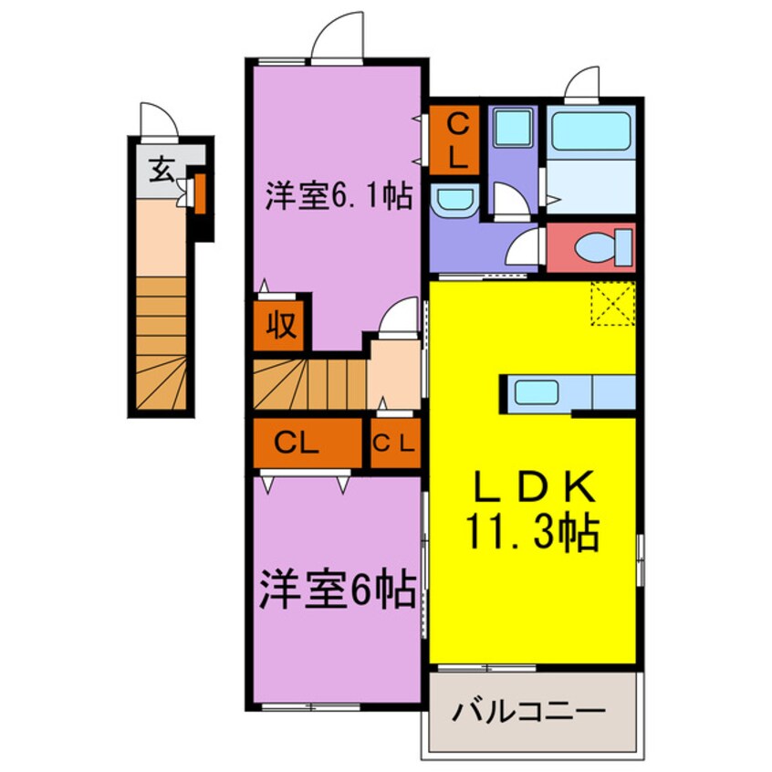 間取図 メゾンプラースⅢ