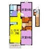 エスペランサ香寺 2LDKの間取り
