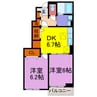 エスペランサ香寺 2DKの間取り
