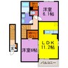 カプリＡ・Ｂ・Ｃ 2LDKの間取り