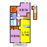 estasia A棟・B棟 2LDKの間取り