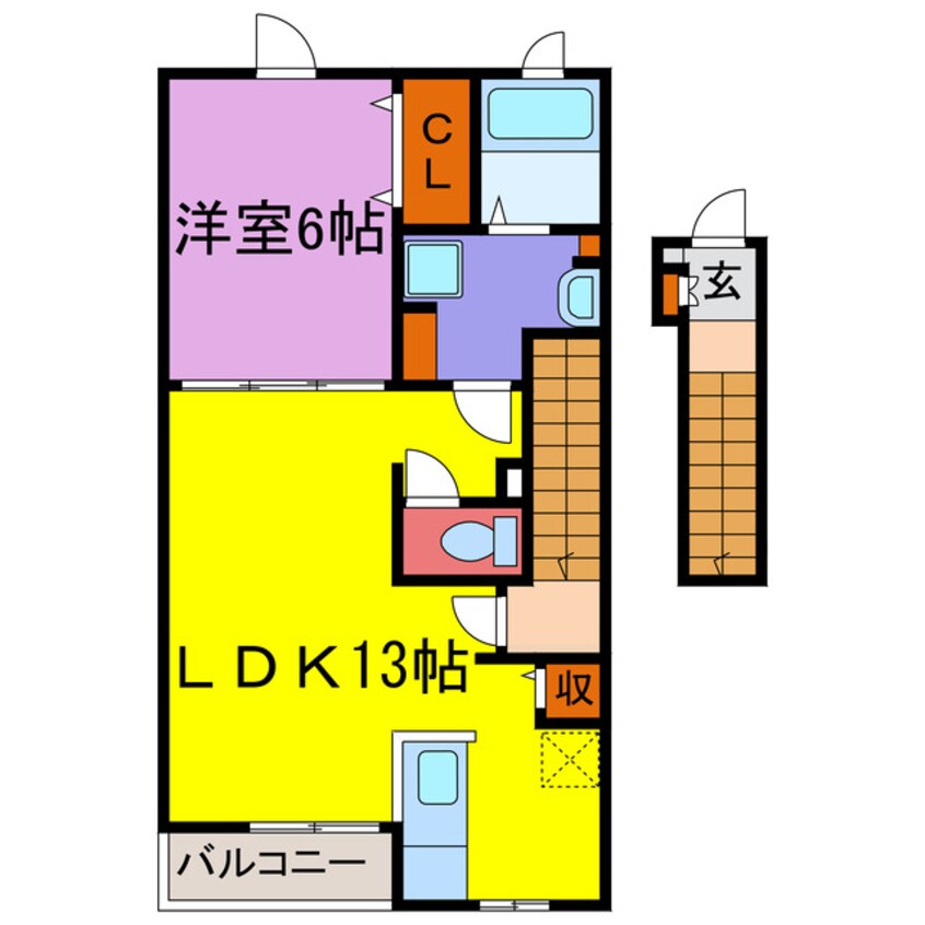 間取図 エスペランサ中仁野Ⅱ