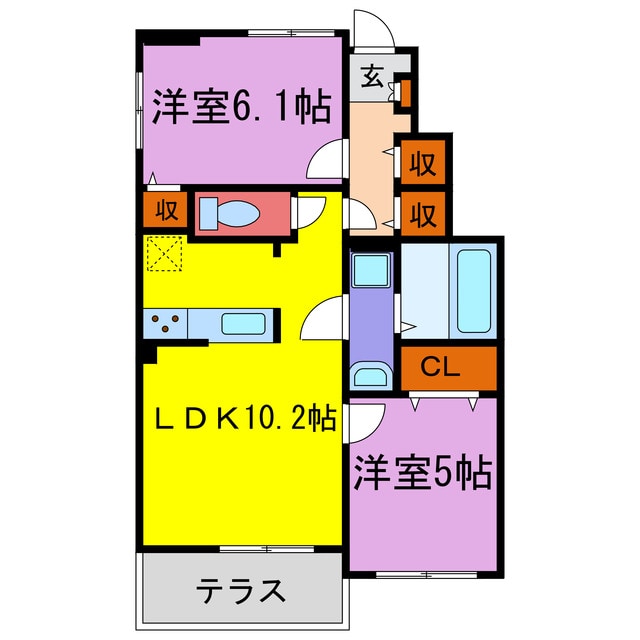 間取り図 ル・レストⅡ・Ⅲ