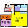 トールコート 1LDKの間取り