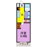 クロシェット 1Kの間取り