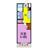 クロシェット 1Kの間取り
