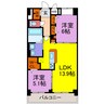 KUNIO 2LDKの間取り