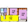 エイトビル福崎 2LDKの間取り