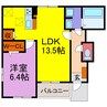 ブリランテ　クアトロ 1LDKの間取り