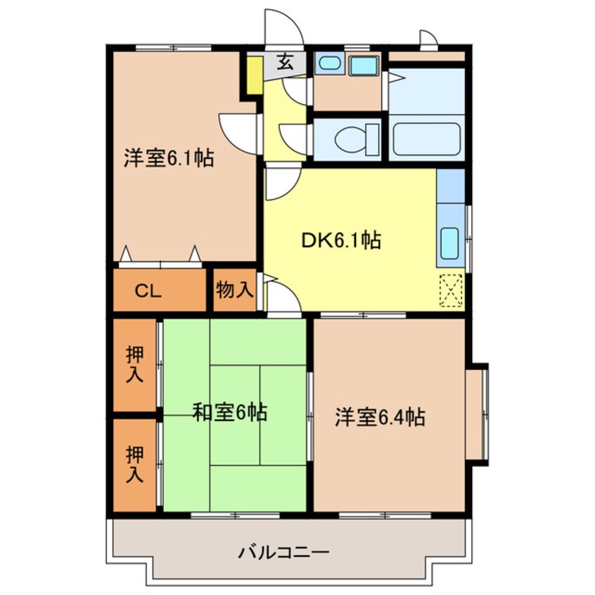 間取図 コーポラス・栄