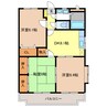 KOINOMOTOマンション 3DKの間取り