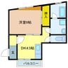 ビブレ下三栖 1DKの間取り