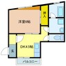 ビブレ下三栖 1DKの間取り