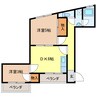 ビブレ下三栖 2DKの間取り