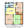パーシモンⅡ 3DKの間取り
