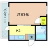 ハイツＰＡＬ 1Kの間取り