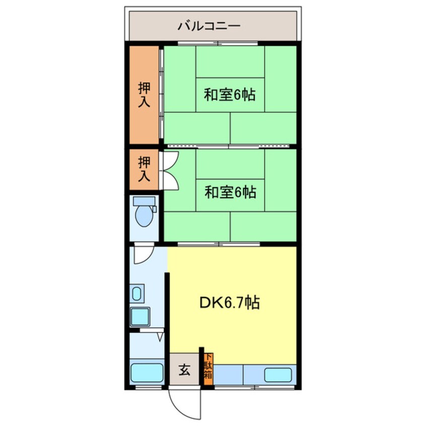 間取図 ハイツ岩田