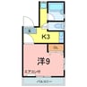 アップタウン参番館 1Kの間取り