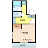 アップタウン参番館 1Kの間取り