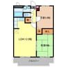 ラフィーネ口熊野 2LDKの間取り