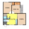 松の本ハイツ 3DKの間取り