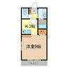 アパートメントＫ’ｓⅡ 1Kの間取り
