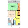 梅ヶ丘ダイケン 2DKの間取り