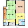 田本アパート（荒光） 3Kの間取り
