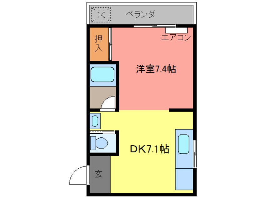 間取図 デュ・パレ紀伊田辺