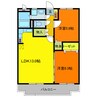 御所ノ瀬マンション 2LDKの間取り