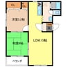 PRIME GARDEN 2LDKの間取り