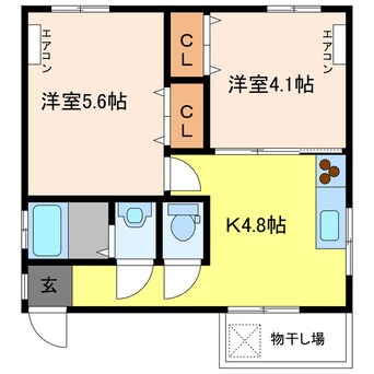 間取図 旭ヶ丘ハイツⅡ