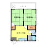高見荘 2DKの間取り