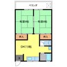 メゾン学園 2DKの間取り